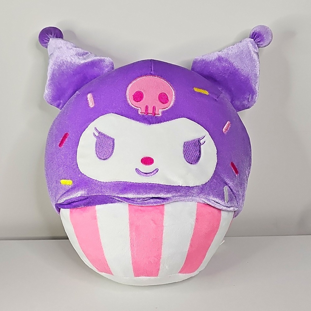 Aurora Kuromi Cupcake Plush Stuffed Toy Purple Pink White Animation Theme